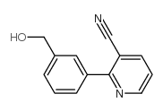 2-[3-(hydroxymethyl)phenyl]pyridine-3-carbonitrile Structure