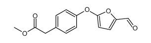 methyl 2-[4-(5-formylfuran-2-yl)oxyphenyl]acetate Structure