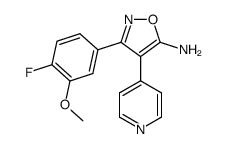 5-Amino-3-(4-fluoro-3-methoxyphenyl)-4-(4-pyridyl)isoxazole结构式