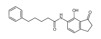 N-(4-hydroxy-3-oxo-2,3-dihydro-1H-inden-5-yl)-5-phenylpentanamide Structure