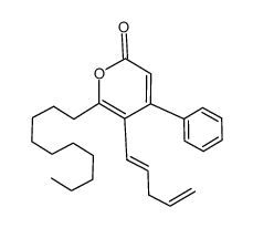 (E)-6-decyl-5-(penta-1,4-dienyl)-4-phenyl-2H-pyran-2-one结构式