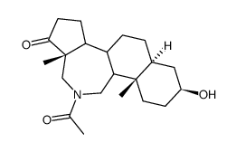 11a-Aza-C-homo-5α-androstan-3β-ol-17-on-N-acetat结构式