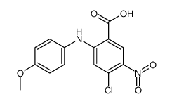 4-chloro-2-(4-methoxyanilino)-5-nitrobenzoic acid structure