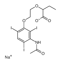 sodium,2-[2-(3-acetamido-2,4,6-triiodophenoxy)ethoxy]butanoate Structure