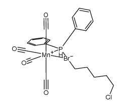 bromo(tetracarbonyl)[(5-chloropentyl)diphenylphosphane]manganese Structure