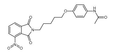 2-[5-(4-acetylamino-phenoxy)-pentyl]-4-nitro-isoindoline-1,3-dione Structure