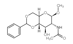 Methyl2-acetamido-4,6-O-benzylidene-2-deoxy-b-D-glucopyranoside结构式