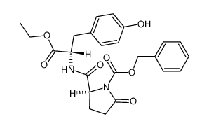 Benzyloxycarbonyl-L-pyroglutamyl-L-tyrosinethylester Structure