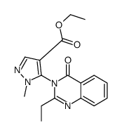 ethyl 5-(2-ethyl-4-oxoquinazolin-3-yl)-1-methylpyrazole-4-carboxylate结构式