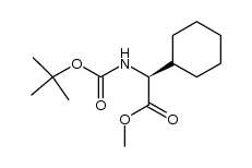 tert-butyl (S)-(methoxycarbonyl)(cyclohexyl)methylcarbamate Structure