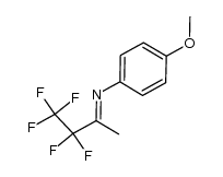 4-methoxy-N-(3,3,4,4,4-pentafluorobutan-2-ylidene)aniline结构式