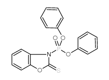 (2,3-Dihydro-2-thioxo-3-benzoxazolyl)phosphonic acid diphenyl ester structure