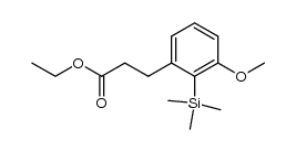 ethyl 3-(3-methoxy-2-(trimethylsilyl)phenyl)propanoate结构式