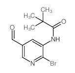 N-(2-溴-5-甲酰基吡啶-3-基)三甲基乙酰胺结构式