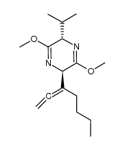 (2R,5S)-2-(hepta-1,2-dien-3-yl)-5-isopropyl-3,6-dimethoxy-2,5-dihydropyrazine结构式