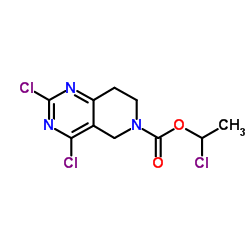 1-氯乙基 2,4-二氯-7,8-二氢吡啶并[4,3-D]嘧啶-6(5H)-羧酸结构式