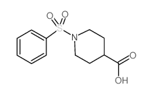 1-(苯基磺酰基)哌啶-4-羧酸结构式