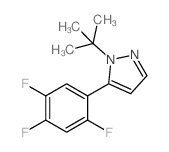 1-(叔丁基)-5-(2,4,5-三氟苯基)-1H-吡唑结构式