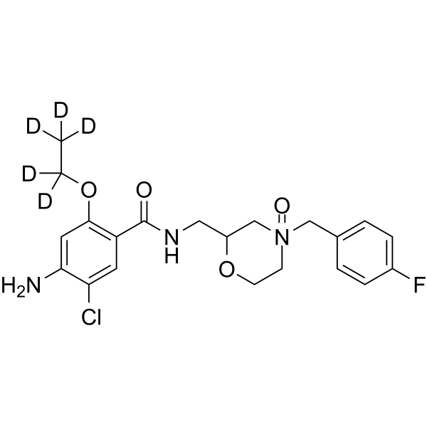 Mosapride-d5 N-Oxide结构式