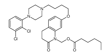 [7-[4-[4-(2,3-dichlorophenyl)piperazin-1-yl]butoxy]-2-oxo-3,4-dihydroquinolin-1-yl]methyl hexanoate结构式