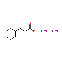 3-PIPERAZIN-2-YL-PROPIONIC ACID DIHYDROCHLORIDE结构式