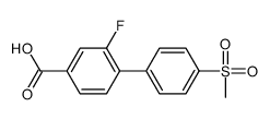 3-fluoro-4-(4-methylsulfonylphenyl)benzoic acid Structure