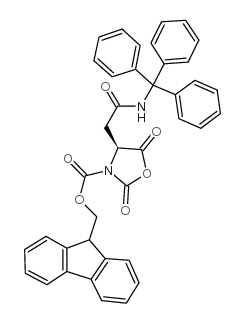 N-α-Fmoc-N-γ-trityl-L-asparagine N-carboxyanhydride structure