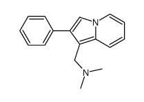 N,N-dimethyl-1-(2-phenylindolizin-1-yl)methanamine结构式