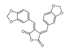 3,4-bis(1,3-benzodioxol-5-ylmethylidene)oxolane-2,5-dione Structure