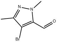 4-溴-1,3-二甲基-1H-吡唑-5-甲醛结构式