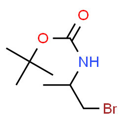 (1-溴丙-2-基)氨基甲酸叔丁酯结构式