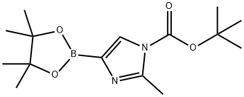tert-butyl 2-methyl-4-(4,4,5,5-tetramethyl-1,3,2-dioxaborolan-2-yl)-1H-imidazole-1-carboxylate结构式