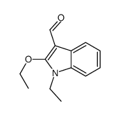 N-乙基-2-乙氧基-3-吲哚醛结构式