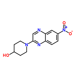 1-(6-Nitro-2-quinoxalinyl)-4-piperidinol Structure