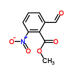 2-甲酰基-6-硝基苯甲酸甲酯结构式