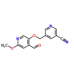 5-{[(4-Formyl-6-methoxy-3-pyridinyl)oxy]methyl}nicotinonitrile Structure