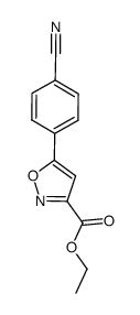 5-(4-cyano-phenyl)-isoxazole-3-carboxylic acid ethyl ester Structure