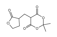 2,2-dimethyl-5-((2-oxotetrahydrofuran-3-yl)methyl)-1,3-dioxane-4,6-dione Structure