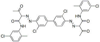 4,4'-Bis[[1-(2-methyl-5-chlorophenylamino)-1,3-dioxobutan-2-yl]azo]-3,3'-dichloro-1,1'-biphenyl Structure