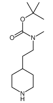 甲基(2-(哌啶-4-基)乙基)氨基甲酸叔丁酯结构式