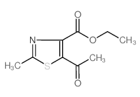 5-乙酰基-2-甲基-4-噻唑羧酸乙酯结构式