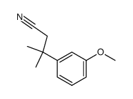 3-(m-methoxyphenyl)-3-methylbutyronitrile结构式