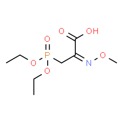 (E)-3-(DIETHOXYPHOSPHORYL)-2-(METHOXYIMINO)PROPANOIC ACID Structure