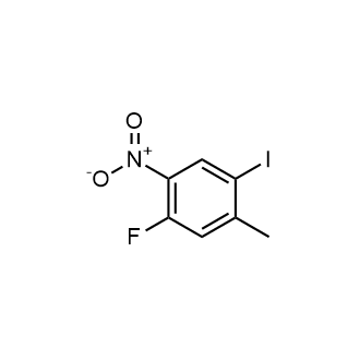 1-氟-4-碘-5-甲基-2-硝基苯结构式