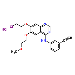 7-(2-Chloroethoxy)-N-(3-ethynylphenyl)-6-(2-methoxyethoxy)-4-quinazolinamine hydrochloride (1:1) Structure