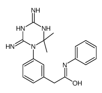 2-[3-(4,6-diamino-2,2-dimethyl-1,3,5-triazin-1-yl)phenyl]-N-phenylacetamide Structure