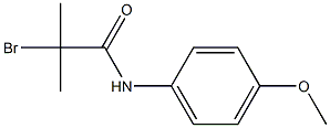 2-溴-N-(4-甲氧基苯基)-2-甲基丙酰胺结构式