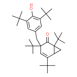1,3,5-Tri-tert-butyl-3-(3,5-di-tert-butyl-4-hydroxybenzyl)norcaran-4-en-2-one Structure