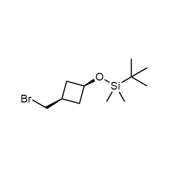 ((1S,3s)-3-(溴甲基)环丁氧基)(叔丁基)二甲基硅烷结构式