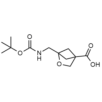 1-[(tert-butoxycarbonylamino)methyl]-2-oxabicyclo[2.1.1]hexane-4-carboxylicacid Structure